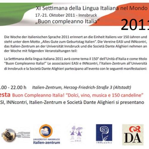 2011, Settimana della lingua - Buon Compleanno Italia
