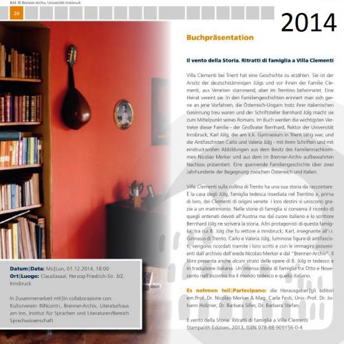2014, Buchpräsentation Merker