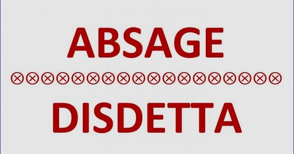 Absage / Disdetta